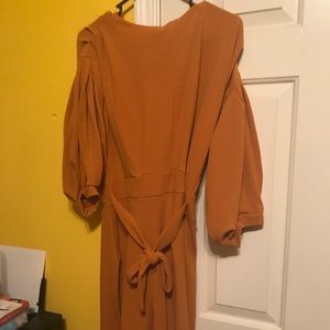 plus off the shoulder wrap midi dress